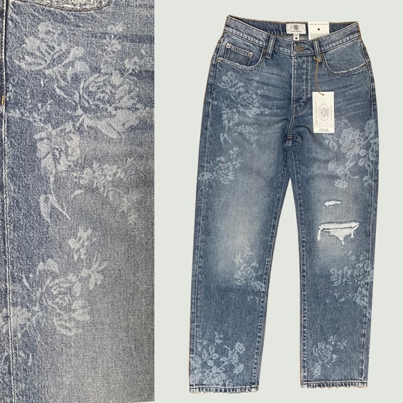 Lucky Brand - Lucky Brand x Laura Ashley High Rise 90's Loose Jeans - NWT - Picture 1 of 7